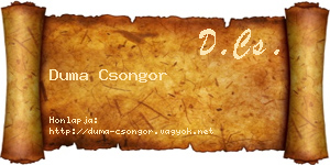 Duma Csongor névjegykártya
